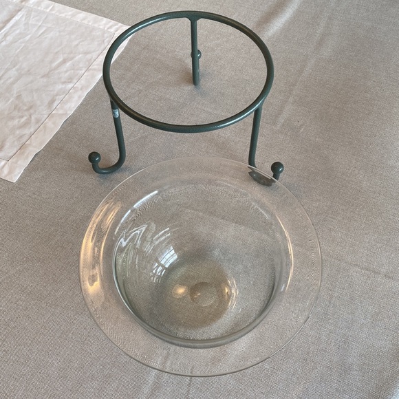 Partylite “Seville” tabletop 3 wick candle holder & glass insert. Green Mexico - Picture 6 of 9